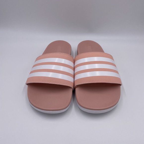 Adidas Adilette Comfort Pink / White Womens Slides - Picture 3 of 8